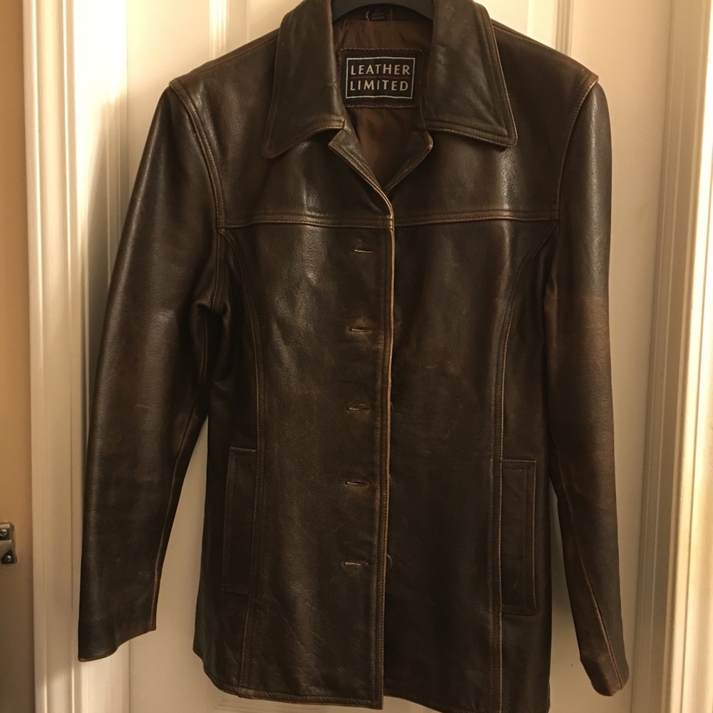 Leather Limited brown leather jacket